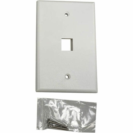 Eaton Tripp Lite Series Safe-IT 1-Port Single-Gang Keystone Wall Plate, Antibacterial, Ivory Matte, TAA