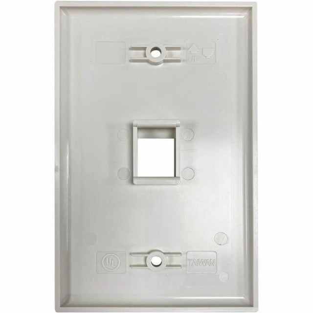 Eaton Tripp Lite Series Safe-IT 1-Port Single-Gang Keystone Wall Plate, Antibacterial, Ivory Matte, TAA
