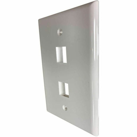 Eaton Tripp Lite Series Safe-IT 2-Port Single-Gang Keystone Wall Plate, Antibacterial, Ivory Gloss, TAA