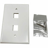 Eaton Tripp Lite Series Safe-IT 2-Port Single-Gang Keystone Wall Plate, Antibacterial, Ivory Gloss, TAA
