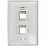 Eaton Tripp Lite Series Safe-IT 2-Port Single-Gang Keystone Wall Plate, Antibacterial, Ivory Gloss, TAA