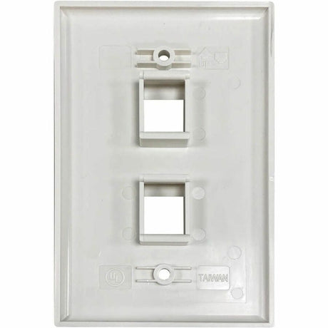 Eaton Tripp Lite Series Safe-IT 2-Port Single-Gang Keystone Wall Plate, Antibacterial, Ivory Gloss, TAA