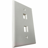 Eaton Tripp Lite Series Safe-IT 2-Port Single-Gang Keystone Wall Plate, Antibacterial, Ivory Matte, TAA