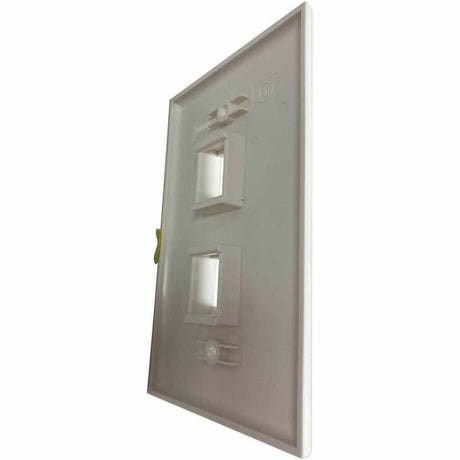 Eaton Tripp Lite Series Safe-IT 2-Port Single-Gang Keystone Wall Plate, Antibacterial, Ivory Matte, TAA