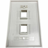 Eaton Tripp Lite Series Safe-IT 2-Port Single-Gang Keystone Wall Plate, Antibacterial, Ivory Matte, TAA