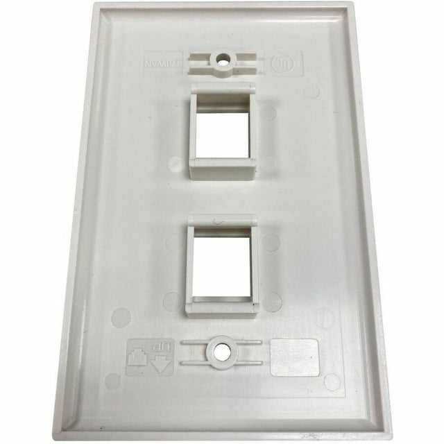 Eaton Tripp Lite Series Safe-IT 2-Port Single-Gang Keystone Wall Plate, Antibacterial, Ivory Matte, TAA