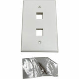 Eaton Tripp Lite Series Safe-IT 2-Port Single-Gang Keystone Wall Plate, Antibacterial, Ivory Matte, TAA