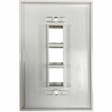 Eaton Tripp Lite Series Safe-IT 3-Port Single-Gang Keystone Wall Plate, Antibacterial, Ivory Matte, TAA