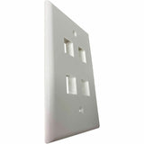 Eaton Tripp Lite Series Safe-IT 4-Port Single-Gang Keystone Wall Plate, Antibacterial, Ivory Matte, TAA