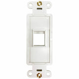 Eaton Tripp Lite Series Safe-IT 1-Port Antibacterial Wall-Mount Insert, Decora Style, Vertical, Ivory, TAA