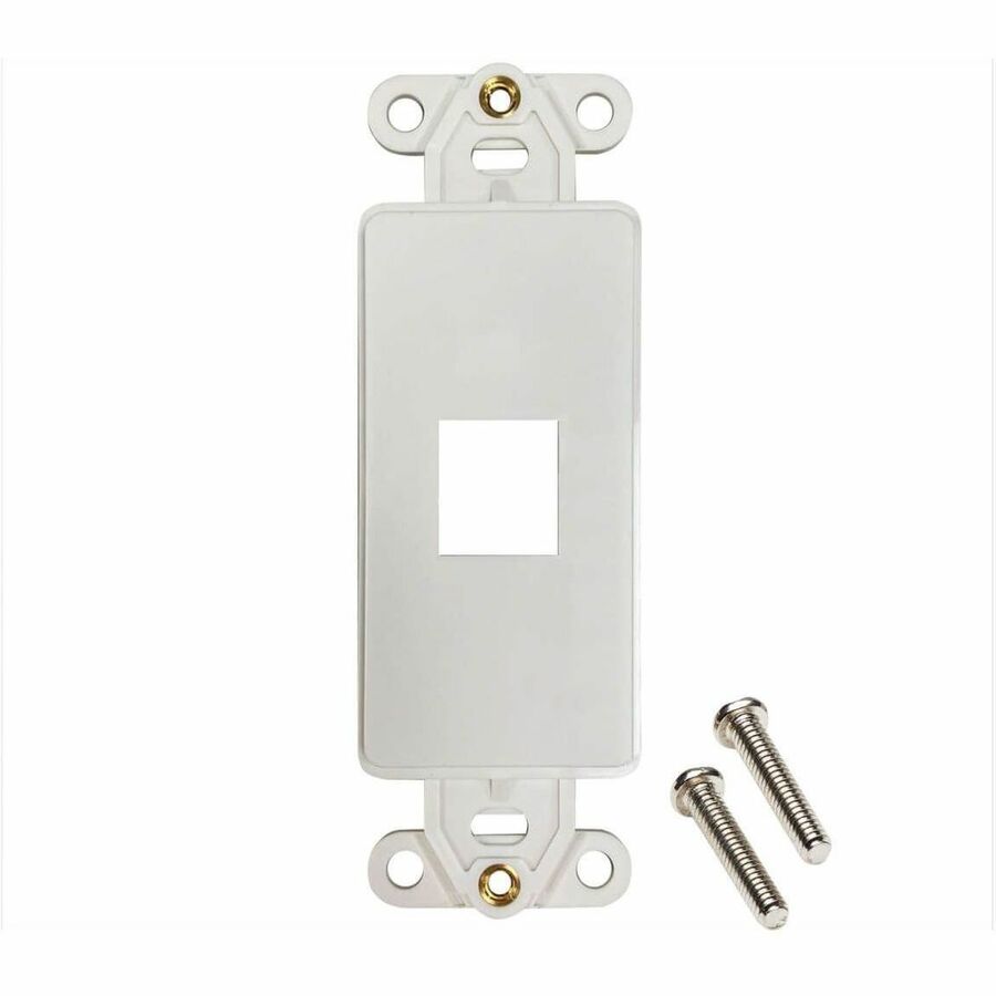 Eaton Tripp Lite Series Safe-IT 1-Port Antibacterial Wall-Mount Insert, Decora Style, Vertical, Ivory, TAA