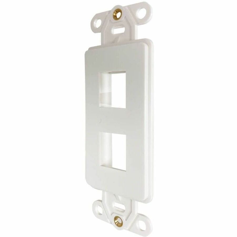 Eaton Tripp Lite Series Safe-IT 2-Port Antibacterial Wall-Mount Insert, Decora Style, Vertical, Ivory, TAA