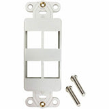 Eaton Tripp Lite Series Safe-IT 4-Port Antibacterial Wall-Mount Insert, Decora Style, Vertical, Ivory, TAA
