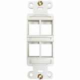 Eaton Tripp Lite Series Safe-IT 4-Port Antibacterial Wall-Mount Insert, Decora Style, Vertical, Ivory, TAA