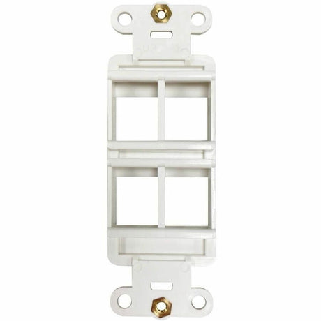 Eaton Tripp Lite Series Safe-IT 4-Port Antibacterial Wall-Mount Insert, Decora Style, Vertical, Ivory, TAA