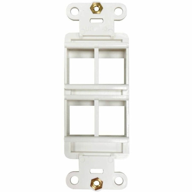 Eaton Tripp Lite Series Safe-IT 4-Port Antibacterial Wall-Mount Insert, Decora Style, Vertical, Ivory, TAA