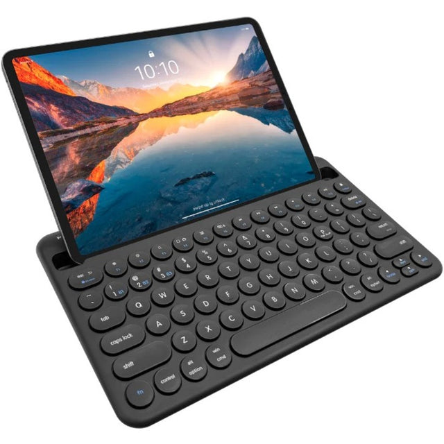 Macally Rechargeable iPad Bluetooth Compact Keyboard Quick Switch 3 Devices