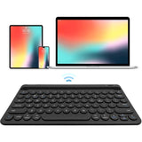 Macally Rechargeable iPad Bluetooth Compact Keyboard Quick Switch 3 Devices