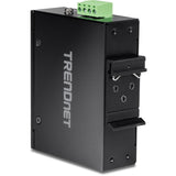 TRENDnet 1-Port Fast Ethernet Industrial Modbus Gateway, 1 x Serial DB-9 Port, 2 x Fast Ethernet Ports, Up to 100m (328 ft), IP30 Rated Housing, Extreme Temperature Protection, Black, TI-M12