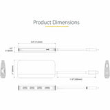 StarTech.com USB C Multiport Adapter, 4K 60Hz HDMI HDR10 Video, 3 Port 5Gbps USB 3.2 Hub, 100W PD PassThrough, GbE, Mini Travel Dock