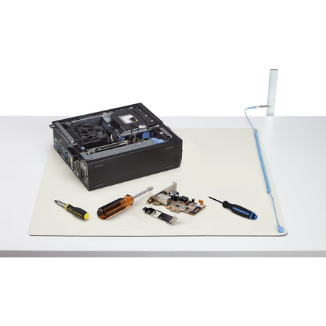 StarTech.com 11x18in Anti Static Mat, ESD Mat for Electronics Repair on Tables or Desks, Flexible Work Pad, Detachable Grounding Wire