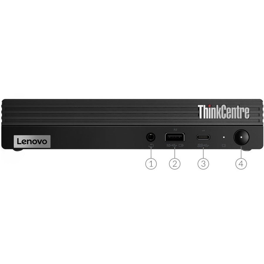 Lenovo ThinkCentre M70q 11DT00FGUS Desktop Computer - Intel Core i5 10th Gen i5-10400T - 8 GB - 256 GB SSD - Tiny - Black