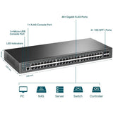 TP-Link TL-SG3452X - JetStream 48-Port Gigabit L2+ Managed Switch with 4 10GE SFP+ Slots