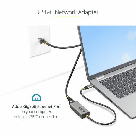 StarTech.com USB-C to Ethernet Adapter, 10/100/1000 Mbps, Gigabit Network Adapter, ASIX AX88179A, 1ft/30cm Cable, Windows/macOS/Linux