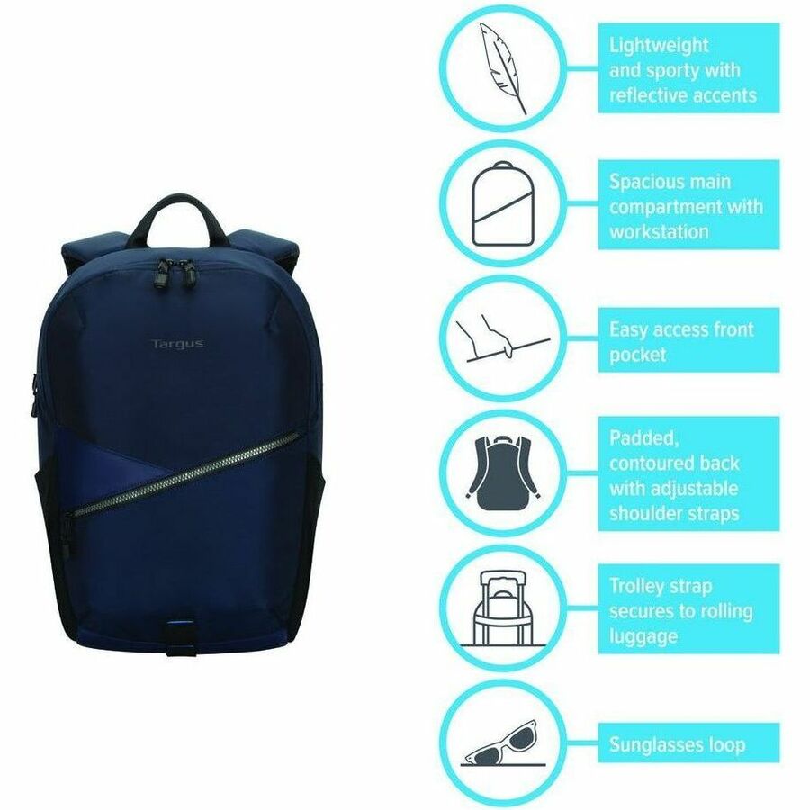 Targus Transpire TBB63202GL Carrying Case (Backpack) for 15" to 16" Notebook - Blue