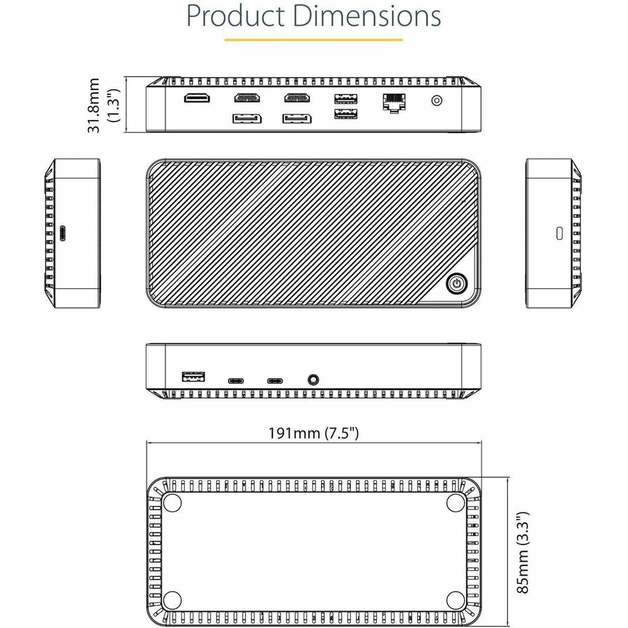 USB-C TRIPLE MONITOR DOCKING