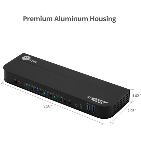 SIIG 4x1 HDMI 4K HDR KVM USB 3.0 Switch with Remote Control
