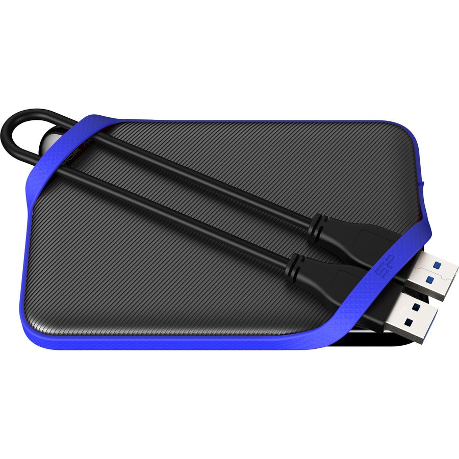Silicon Power A62 1 TB Rugged Hard Drive - External - Black, Blue