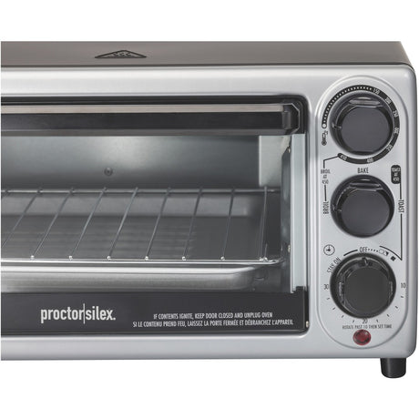 Proctor Silex 4 Slice (Black) & (Silver) Toaster Oven
