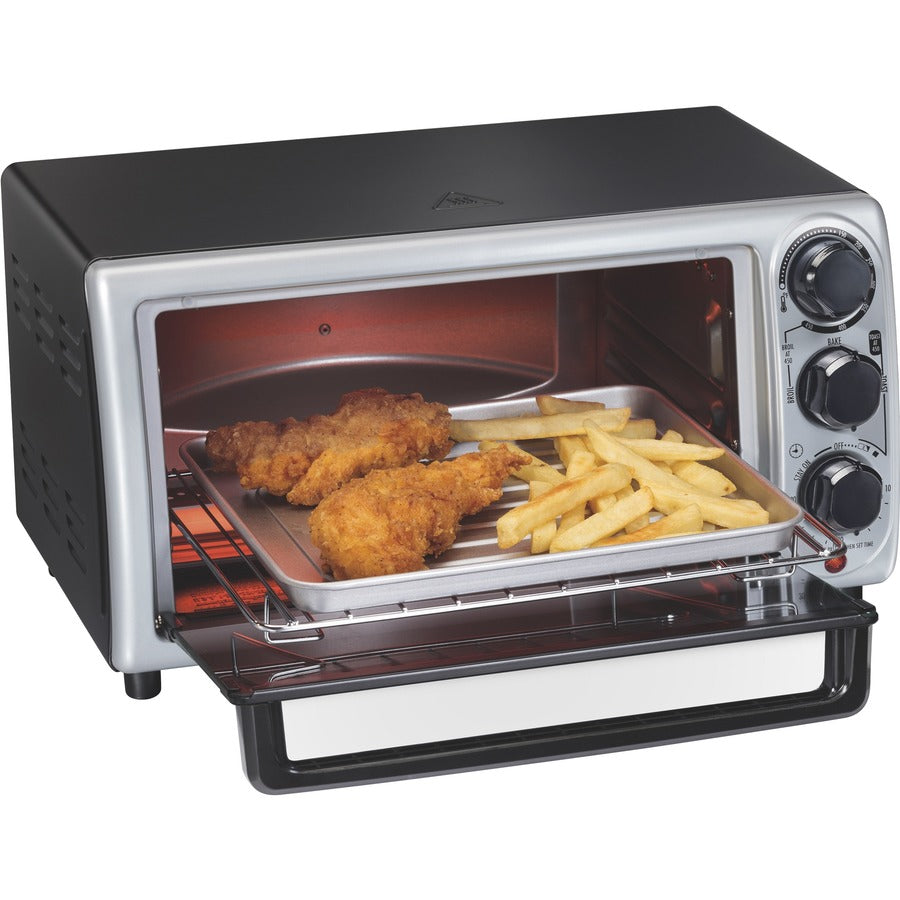Proctor Silex 4 Slice (Black) & (Silver) Toaster Oven