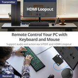 SIIG 4K 60Hz HDR HDMI KVM Over Cat6 Extender with S/PDIF & Touch Screen Support