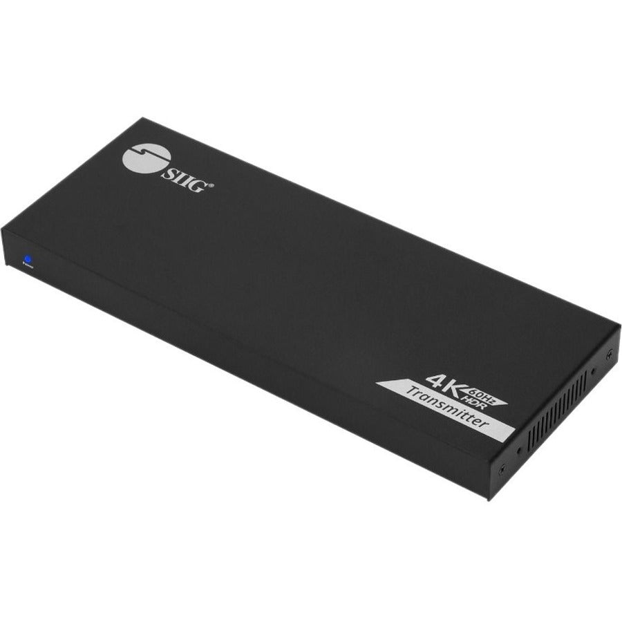 SIIG 1x4 4K 60Hz HDMI Splitter Over Cat6 Extender with Loopout/IR/ARC & RS-232 - Up to 230ft (70m) - Near Zero Latency