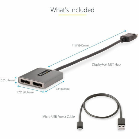 2-PORT DISPLAYPORT MST HUB