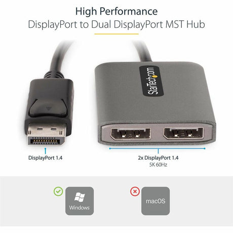 2-PORT DISPLAYPORT MST HUB