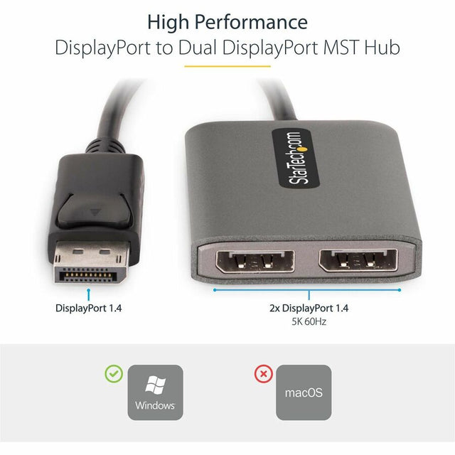 2-PORT DISPLAYPORT MST HUB