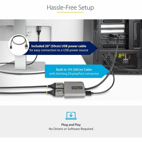 2-PORT DISPLAYPORT MST HUB