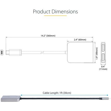 2-PORT USB C MST HUB 4K60HZ