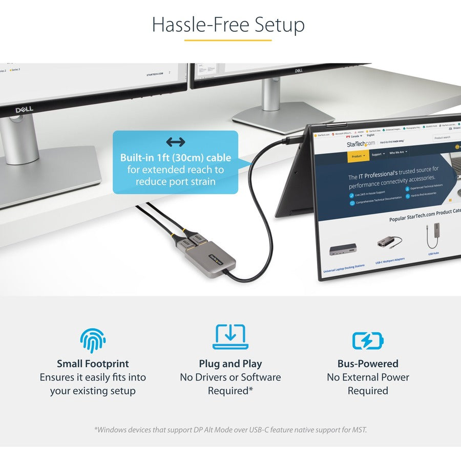 2-PORT USB C MST HUB 4K60HZ