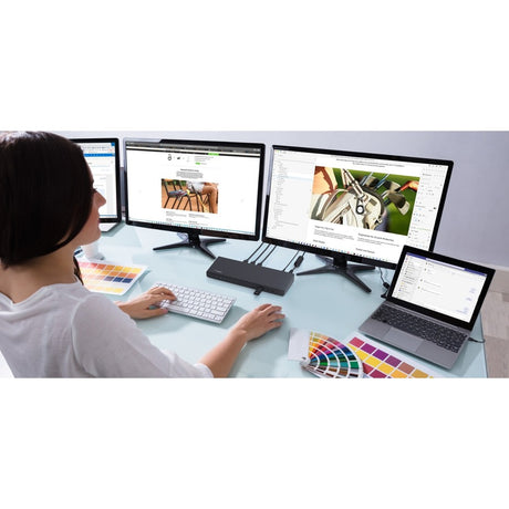 Belkin Universal 15-Port Triple Display USB-C Docking Station - 5 Gbps - 85W - 2xUSB-C, 5xUSB-A, 2xDP 3xHDMI, 1xEthernet, 2x3.5mm Audio - 4K - w/ USB-C Cable - Black