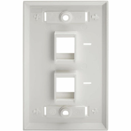 Eaton Tripp Lite Series 2-Port Keystone Faceplate, Single Gang, ID Labels, White, TAA
