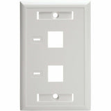 Eaton Tripp Lite Series 2-Port Keystone Faceplate, Single Gang, ID Labels, White, TAA
