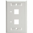 Eaton Tripp Lite Series 2-Port Keystone Faceplate, Single Gang, ID Labels, White, TAA