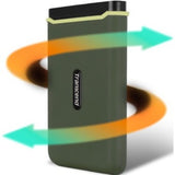 Transcend 1 TB Portable Solid State Drive - External - Military Green