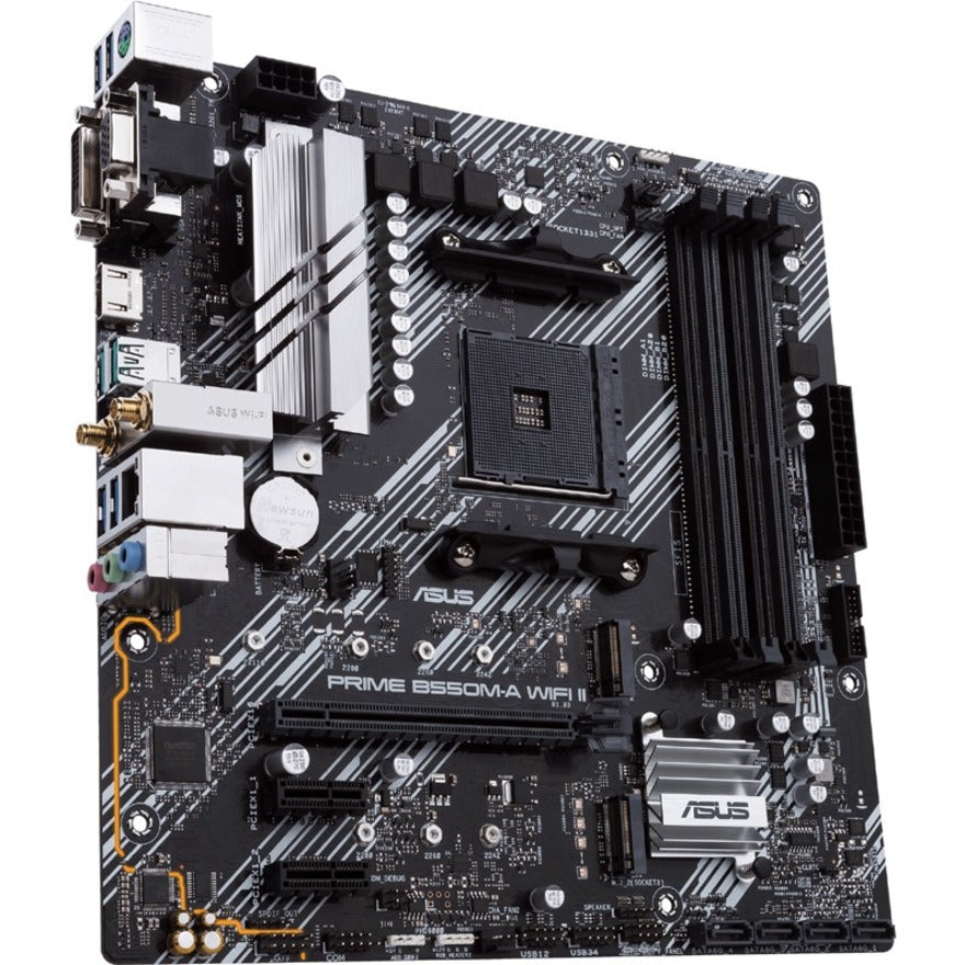Asus Prime B550M-A WIFI II Desktop Motherboard - AMD B550 Chipset - Socket AM4 - Micro ATX