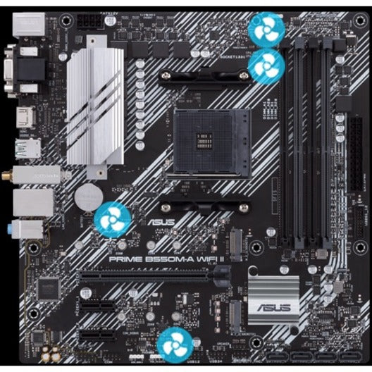 Asus Prime B550M-A WIFI II Desktop Motherboard - AMD B550 Chipset - Socket AM4 - Micro ATX