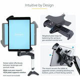 StarTech.com VESA Mount Adapter for Tablets 7.9 to 12.5in, Up to 2kg /4.4lb, 75x75/100x100, Universal Anti-Theft Tablet VESA Mount Clamp